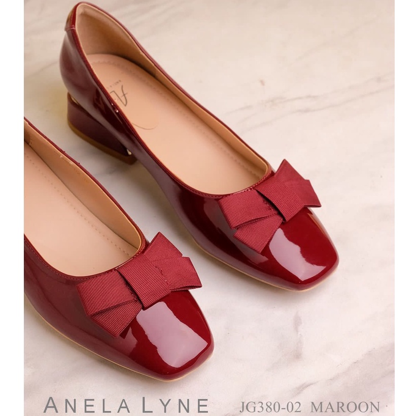 ANELA LYNE SEPATU GLOSY BECKA PITA HEELS G380-02 ORIGINAL