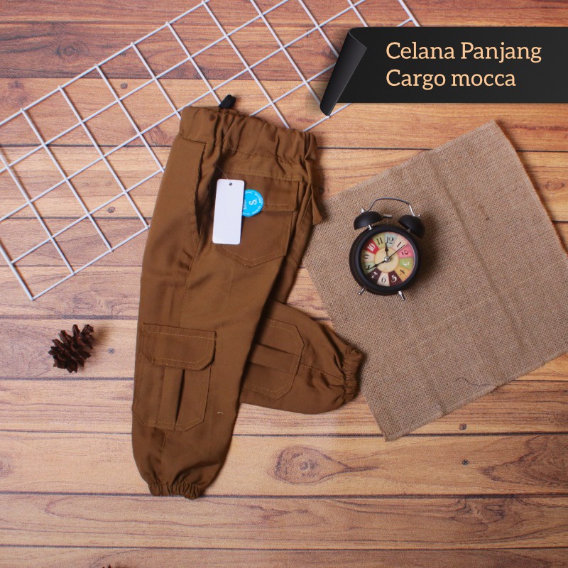 KIYOSI Celana Chinos Cargo Jogger Sirwal Anak Unisex Outdoor Polos