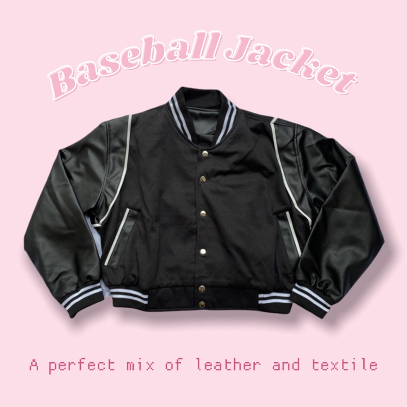jaket kulit varsity jacket leather jacket jaket bomber