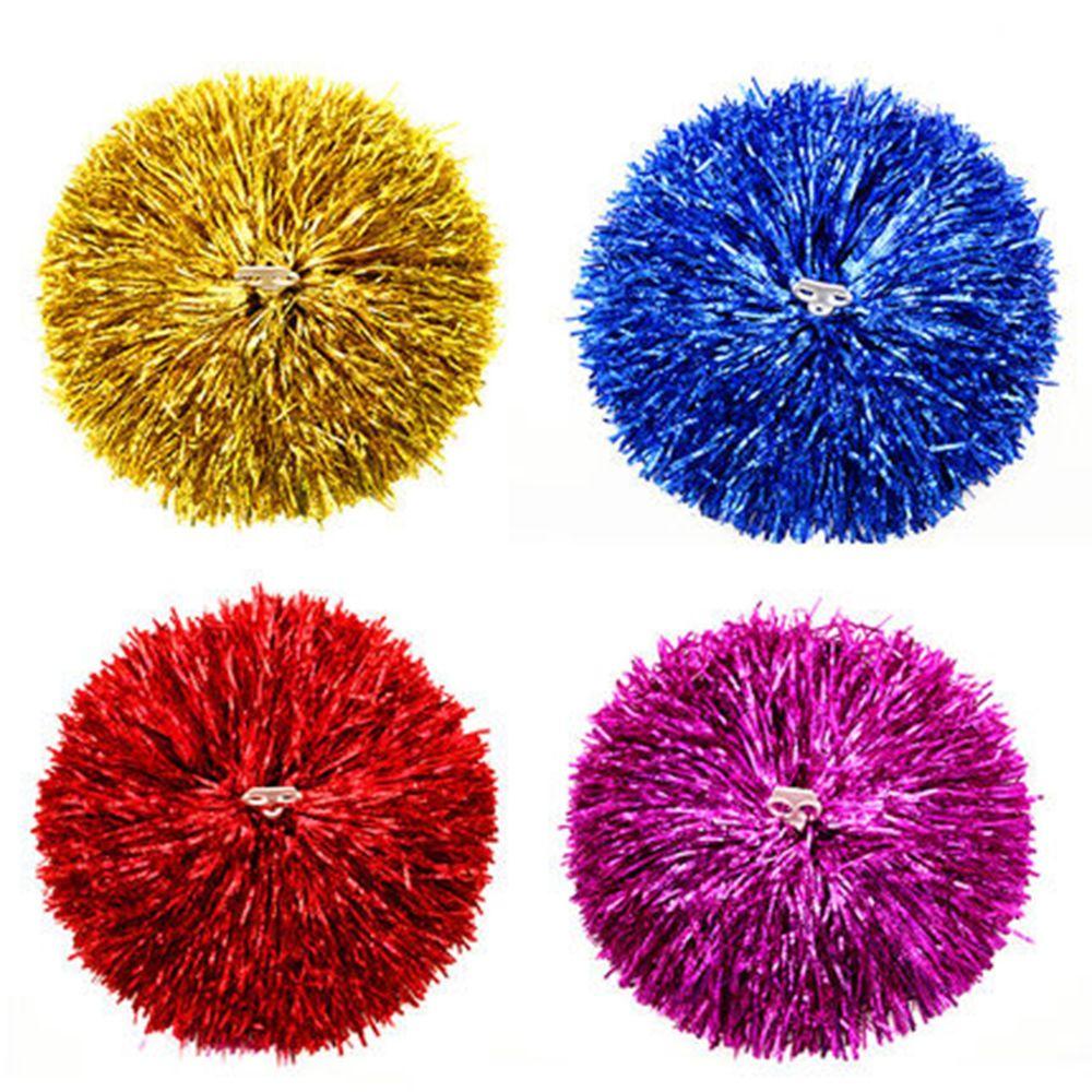 CHOOKYY 1pc/1pasang Cheerleader Pompom Konser Fancy Double hole handle Penghias Pesta Tari