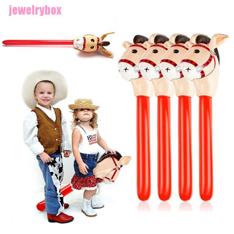 JXbaby Inflatable Horse Heads Cowgirl Stick Outdoor Educational Children Kid Gifts Toys