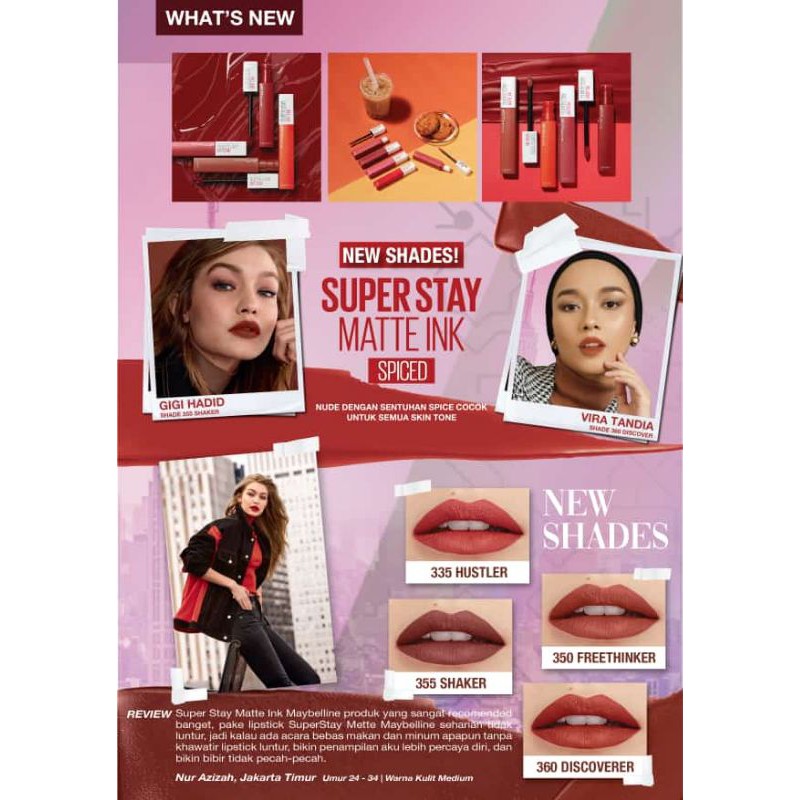 NEW !! MAYBELLINE SUPERSTAY MATTE INK SPICED EDITION