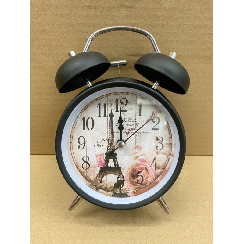 Jam Beker Weker Paris Klasik Eiffel Kring Kring jam Alarm Meja lucu free buble warp