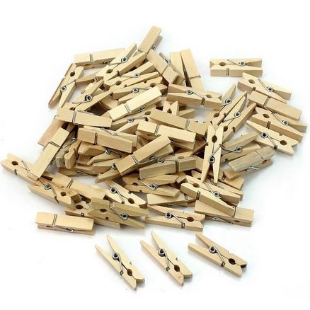 Wooden clip 3 cm jepitan kayu jepit foto klip kertas diy