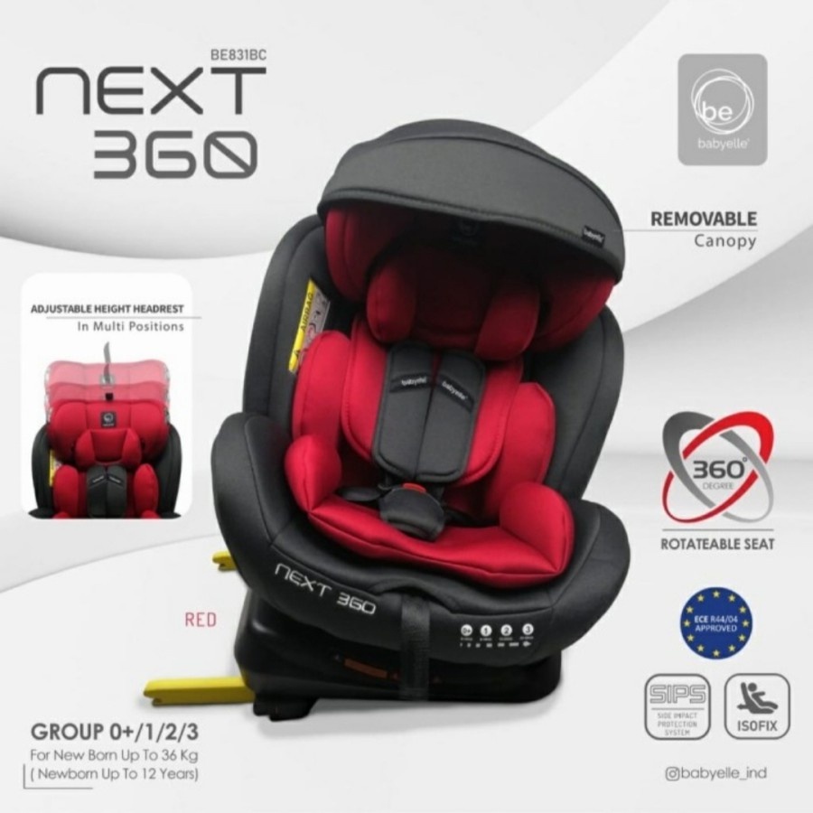 Makassar - Carseat Bayi Babyelle BE-831BC Next 360 ISOFIX / Car Seat Babyelle / Baby Carrier Babyelle