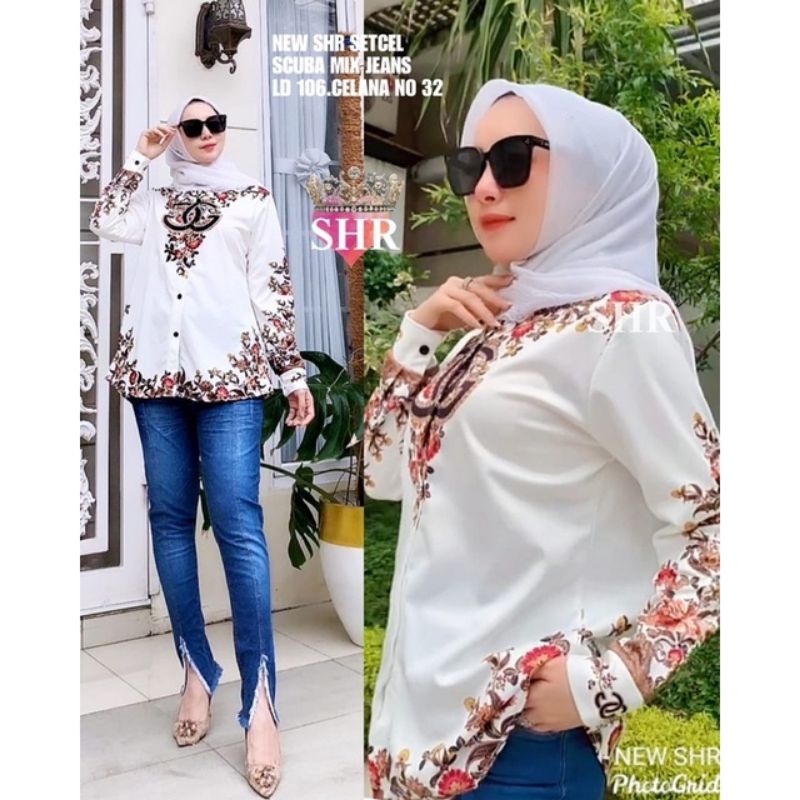 One Set Celana Jeans ORI SHR - Setcel SHR By Syahira