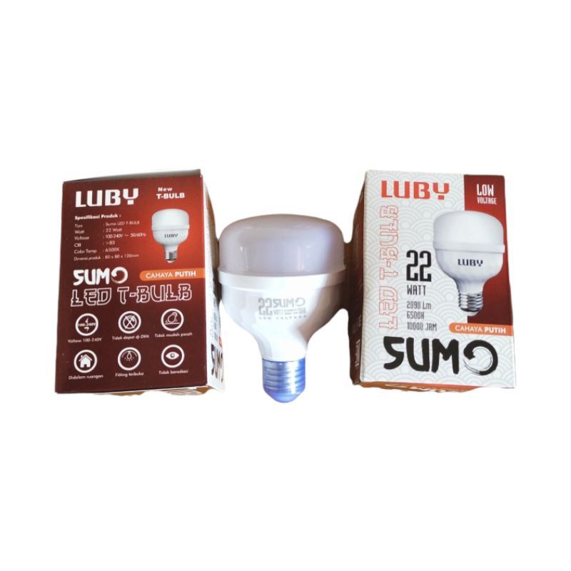 LAMPU LED BOHLAM LUBY SUMO 12W,16W 22W,30W,40WATT Putih Lampu bulb garansi 1 tahun