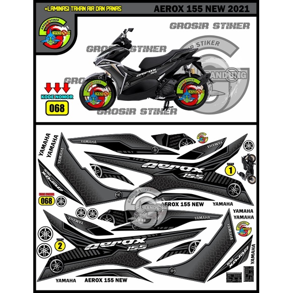 STRIPING MOTOR STIKER VARIASI YAMAHA AEROX 155 NEW 2021