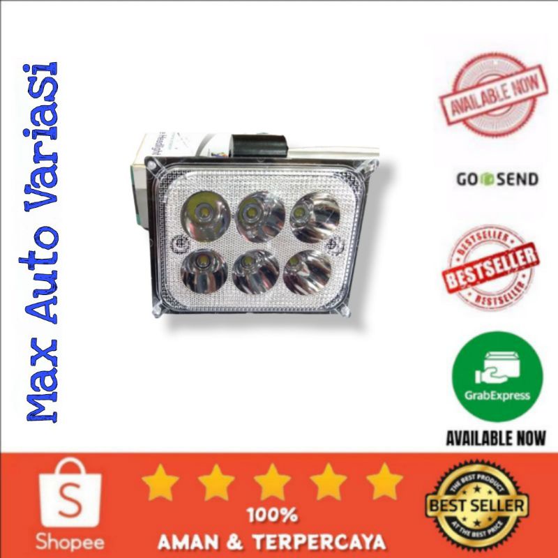 Foglamp / Lampu Sorot Kotak 6 LED