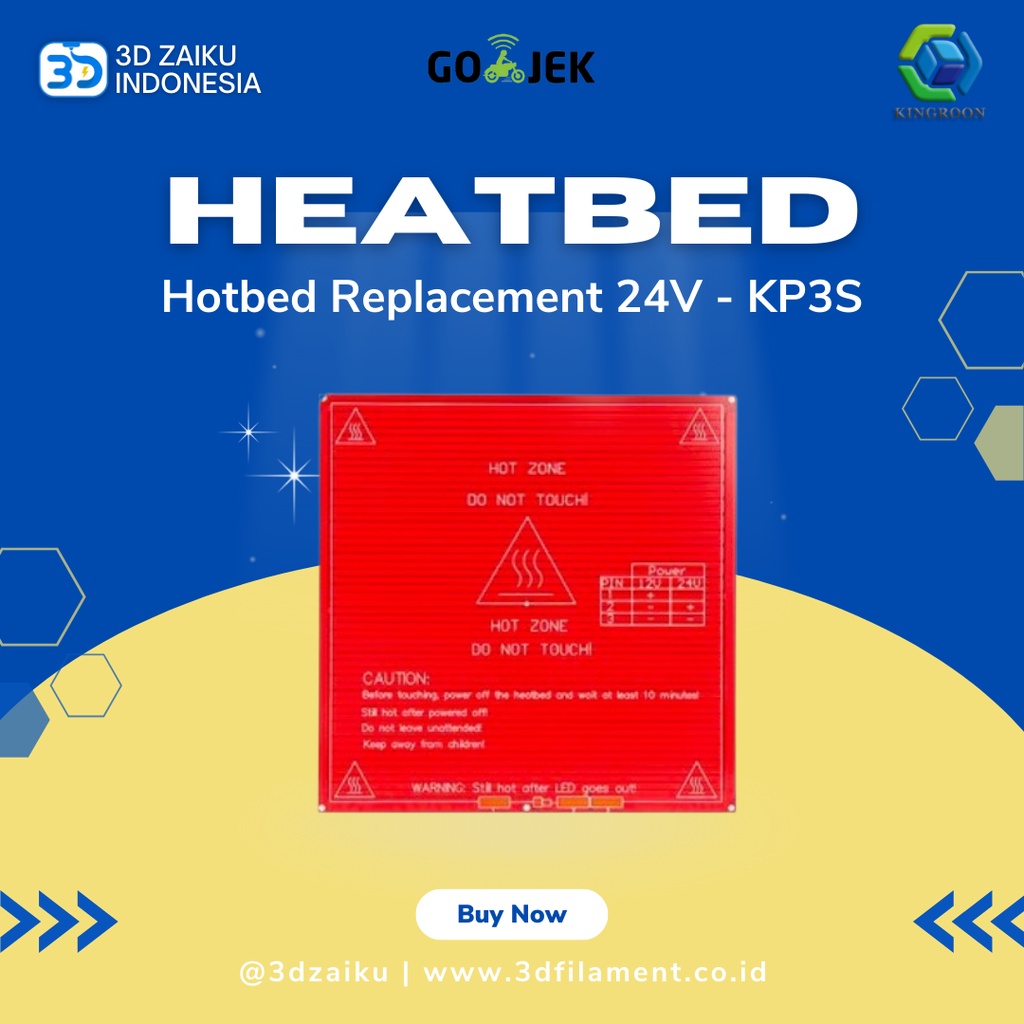 Original Kingroon KP3S KP5M KP5L Heatbed Hotbed Replacement 24V