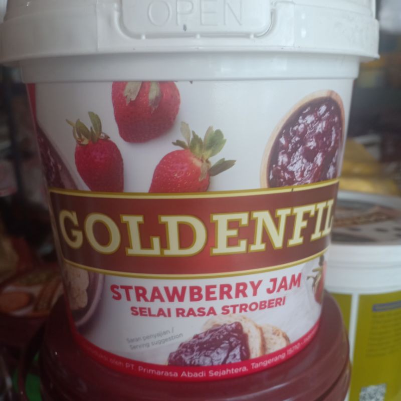 Goldenfil Jam Stoberi/Bluberi Kemasan 1 kg