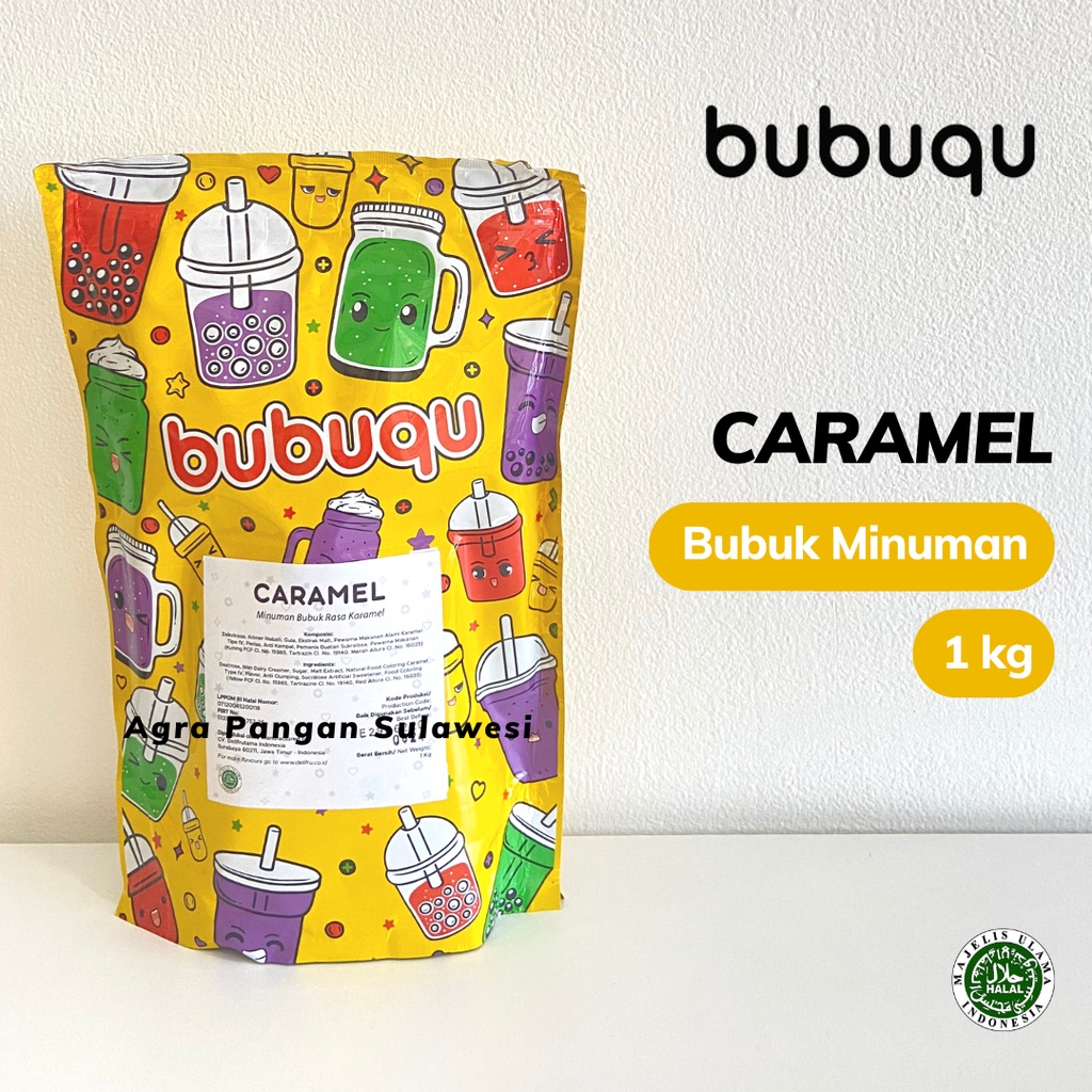 

Bubuk Minuman CARAMEL 1kg Bubuqu Powder Drink Premix Rasa Susu karamel 1000gram