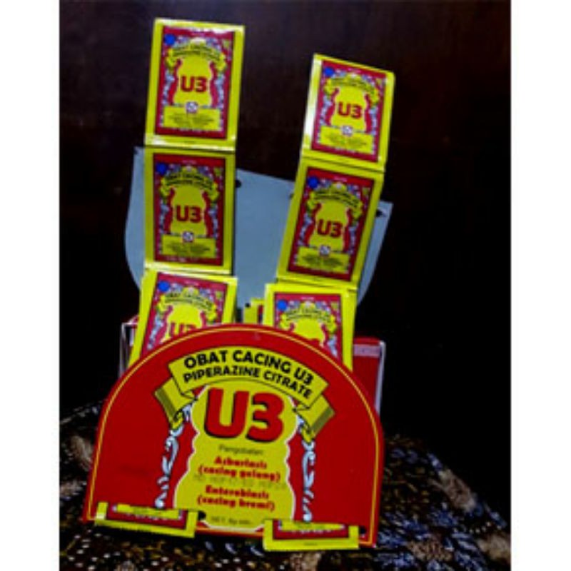 JAMU JAGO PUYER U3 OBAT CACING ( 1 hanger  isi 24 sahset )