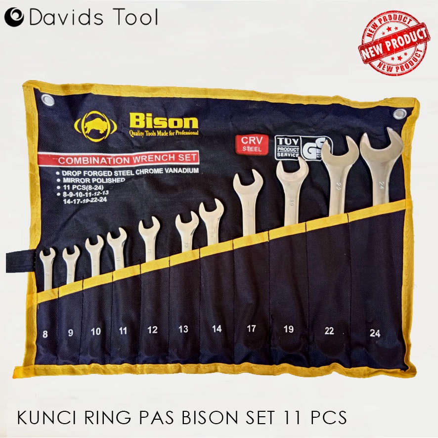 Kunci Ring Pas Set 11 Pcs Konci Bison 8 24 mm