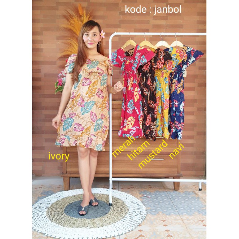 SUMMER DRESS SYAHRINI DASTER KERUT RUFFLE LENGAN SUSUN