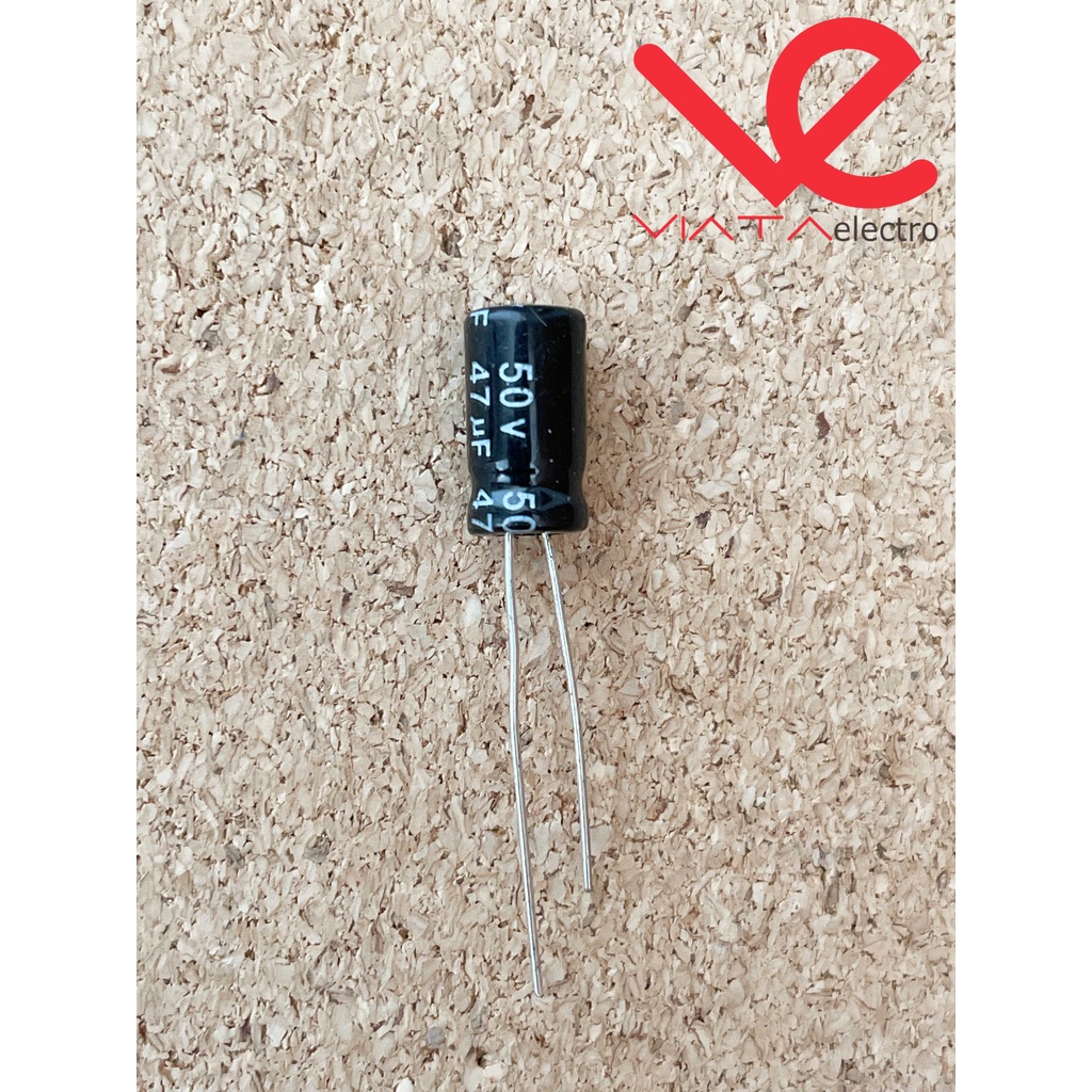 KAPASITOR ELCO 47UF 50V (1 BUAH) KAPASITOR CAPACITOR ELKO KAPASITOR 47 UF 50 V