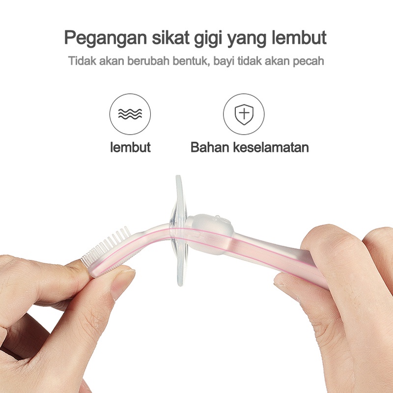 Sikat gigi bayi/Sikat Gigi Bayi Silicon/Sikat gigi silikon anak/Pembersih Mulut Bayi  L58