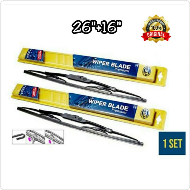 Wiper Depan Xpander 26&quot;+16&quot; Merk Hella