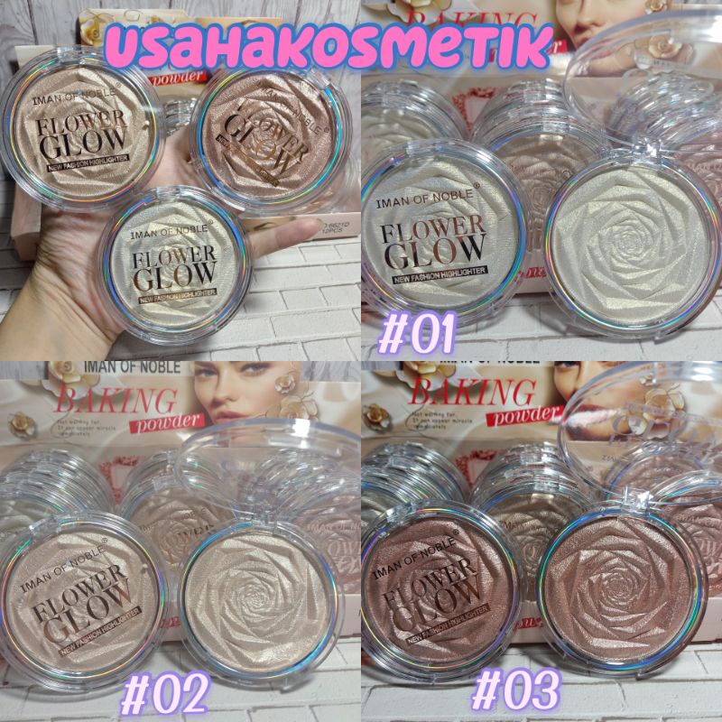 ECER!! IMAN OF NOBLE HIGHLITER GLOW BAKING POWDER GLOWING NO. 6666 / 6621D