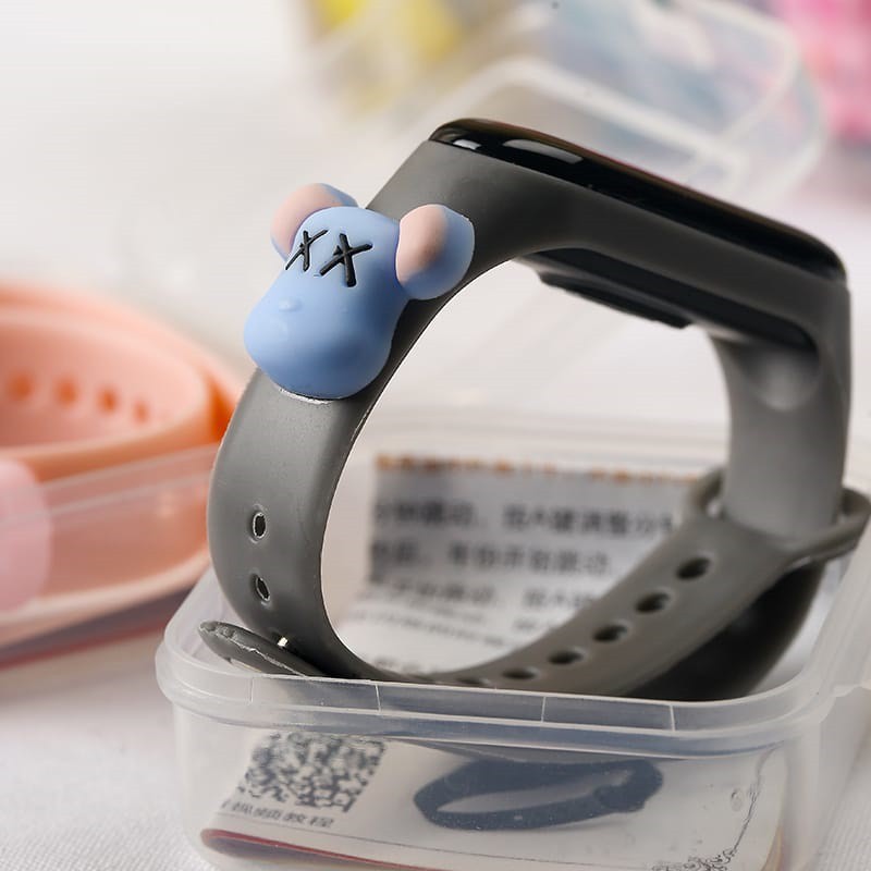 Jam Tangan Anak Elektronik Led Anti Air IP67 Water proof Motif Kartun Mickey Pikachu Bahan Silikon Untuk Anak / Jam Tangan Karakter 009-GREY BEAR