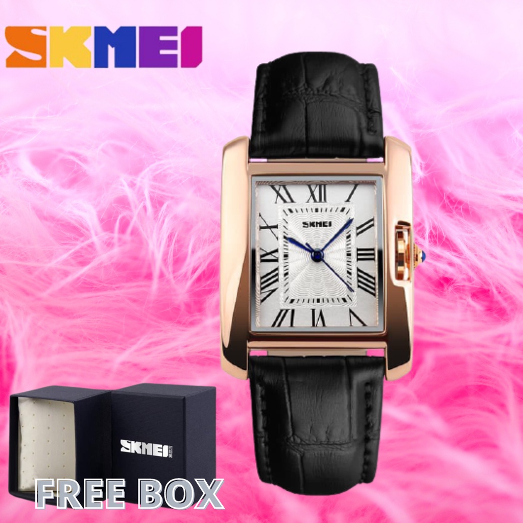 Jam Tangan Wanita SKMEI 1085 / CL1085 Leather Strap Korea Fashion Casual Quartz Anti Air Terlaris