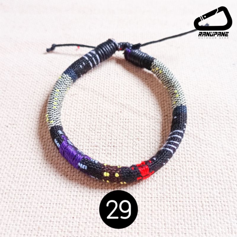 Gelang Tenun Etnik Songket Gelang khas Lombok Motif Unik Gelang Vintage Etnik Etnic Pendaki Gunung Pria Wanita-29