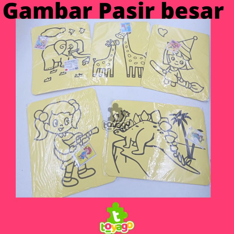 Mewarnai Gambar Pasir Besar 10 pcs grosir murah