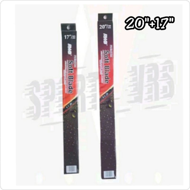 Wiper Depan Ford Escape 20&quot;+17&quot; Model Soft Blade Merk RWB