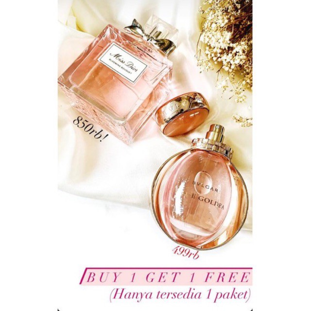 PROMO PAKET MISS DIOR + BVLGARI ROSE GOLDEA ORIGINAL