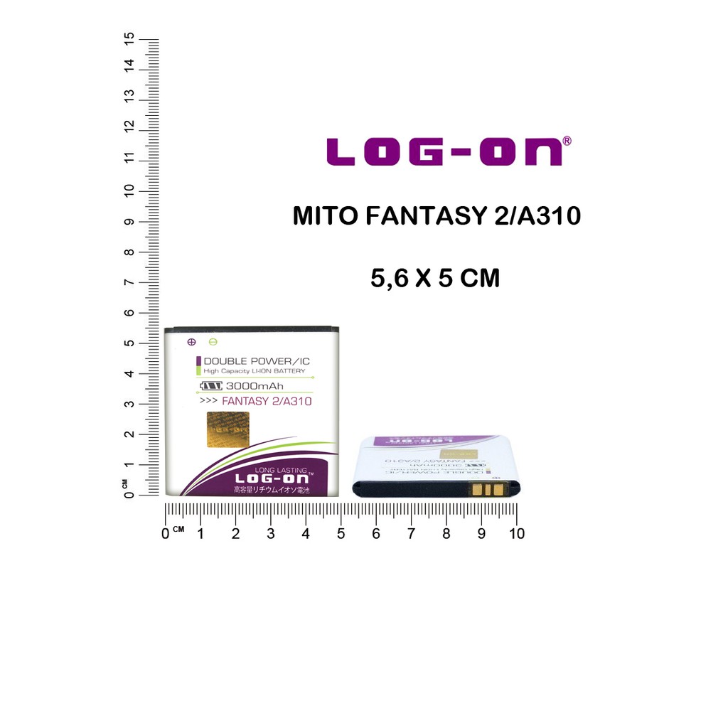 BATERAI MITO A310 - FANTASY 2 - BA00059 - LOG ON DOUBLE POWER BATRE