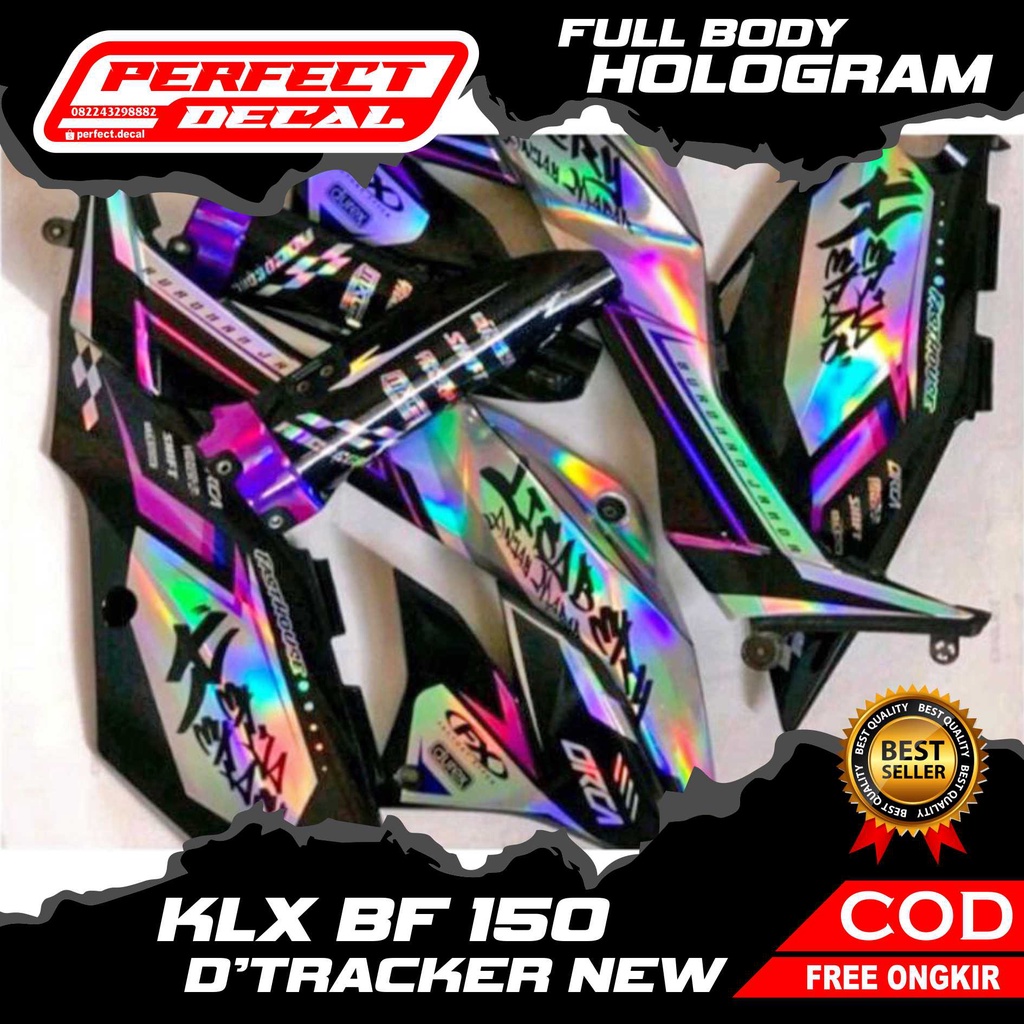 Decal Stiker KLX BF 150 / DTRACKER 150 NEW / KLX S, KLX LAMA / CRF 150 L / KLX GORDON FULL HOLOGRAM 