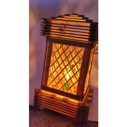 Lampu Tidur Aesthetic Dekorasi Kamar Jadi Lebih Cantik - Kerajinan Tangan Stik Eskrim