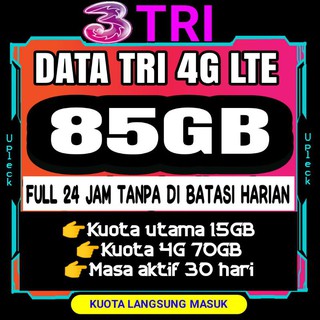 Inject Kuota Tri 3 Data 66gb 50gb 30gb 33gb 20gb 15gb 10gb 24 Jam Full Promo Shopee Indonesia