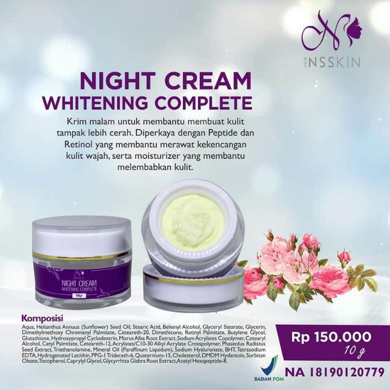 Night Cream Whitening Complete New Ns Skin