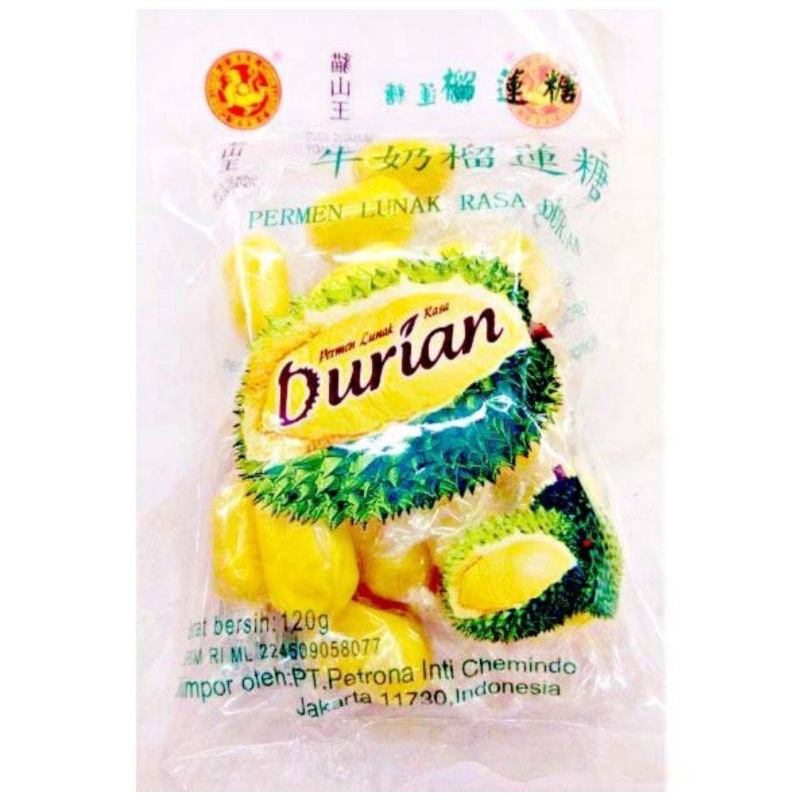 

PERMEN LUNAK RASA DURIAN MUSANG KING | MUSANG KING CANDY 120 gram| | CHEN LIANG JI