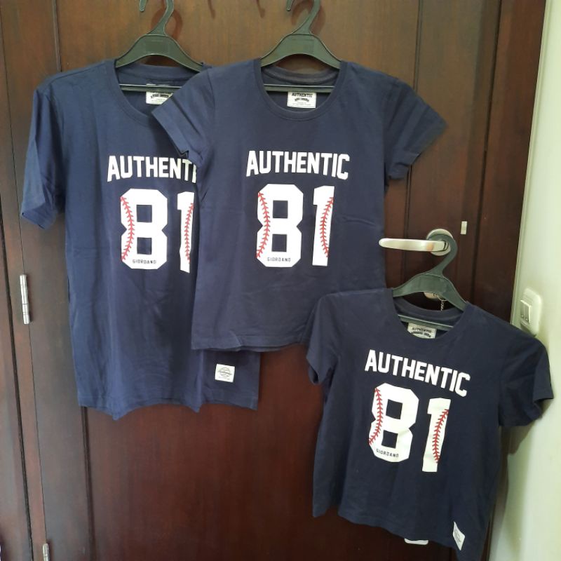 GIORDANO Original Baju Kaos Kembaran Keluarga Ayah Bunda Anak / Twining Tee