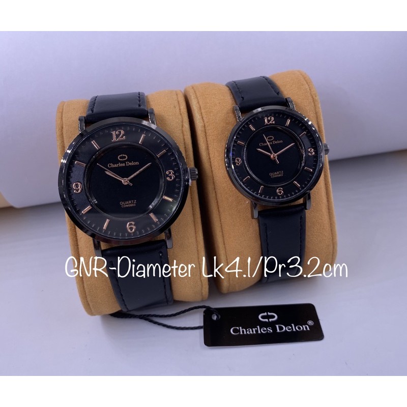 JAM TANGAN COUPLE CHARLES DELON KULIT ORIGINAL