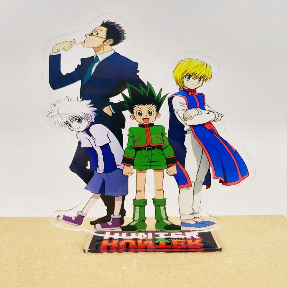 Lanfy HUNTER Pemburu Fashion Fans Hadiah Leorio Dekorasi Mainan Desktop Standing Card Irumi Hisoka Killua Zoldyck Figure Model Plat