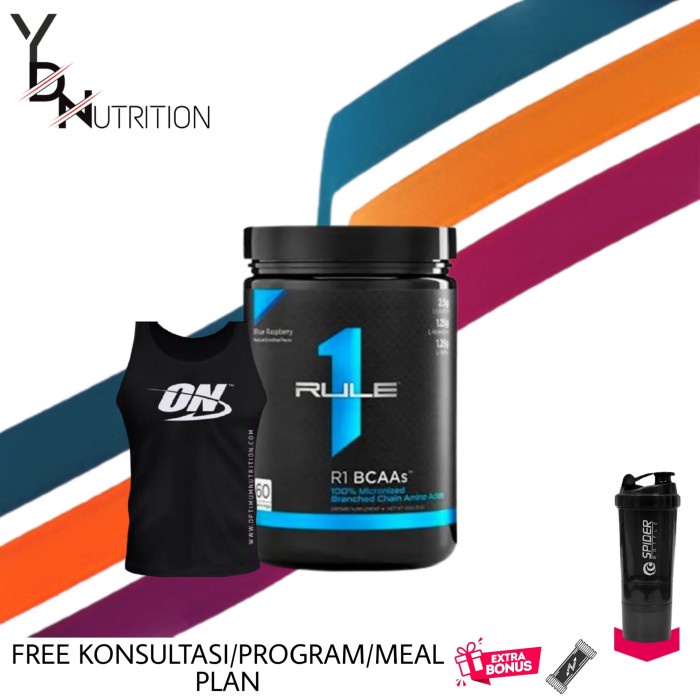 Kesehatan - Rule 1 One 60 Serving Bcaa Powder Suplemen Fitnes Kesehatan Gym