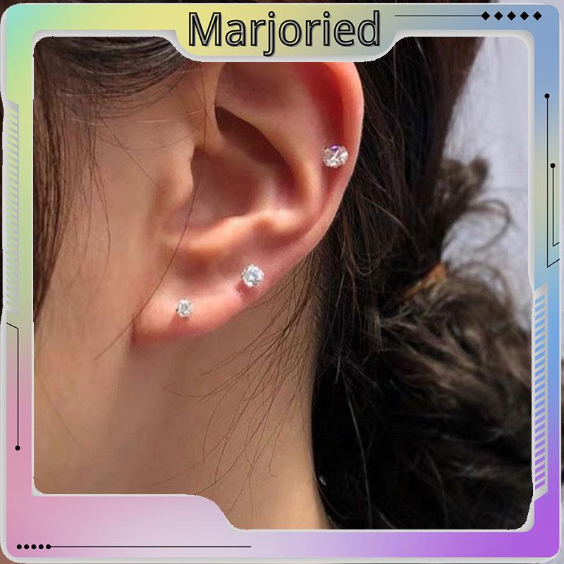 1PC Anting Tusuk Anti Karat Anti Alergi Zirkon Mini Stainless Steel Kualitas Tinggi Aksesoris Wanita-MJD