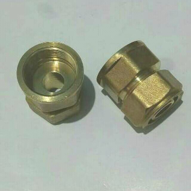 Nepel sambungan pipa Sock nepel air panas dingin kuningan 3/4"