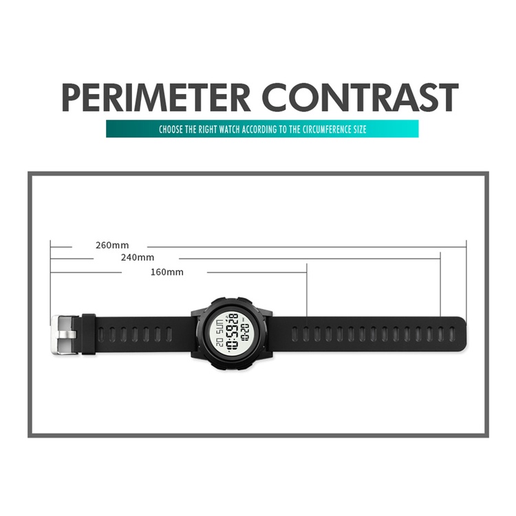 Jam Tangan Pria Digital LED 1732 Digital anti air Original SKMEINDONESIA