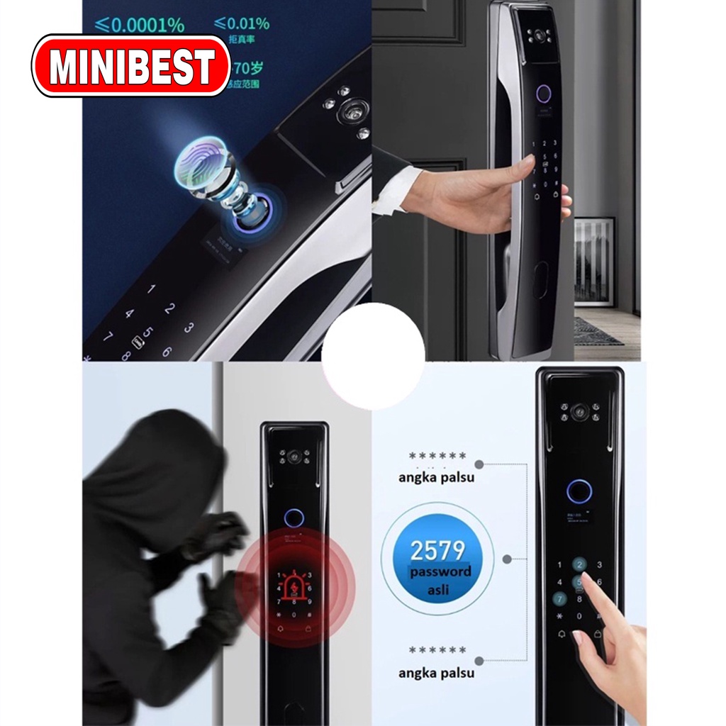 MB Smart Door Lock Door Lock Handle Fingerprint Waterprof - Kunci Pintu Digital