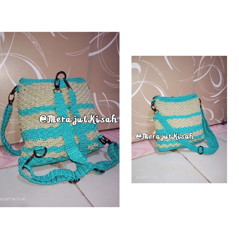 Tas Rajut Ransel Slempang Selempang Premium Termurah murah Tas Ransel