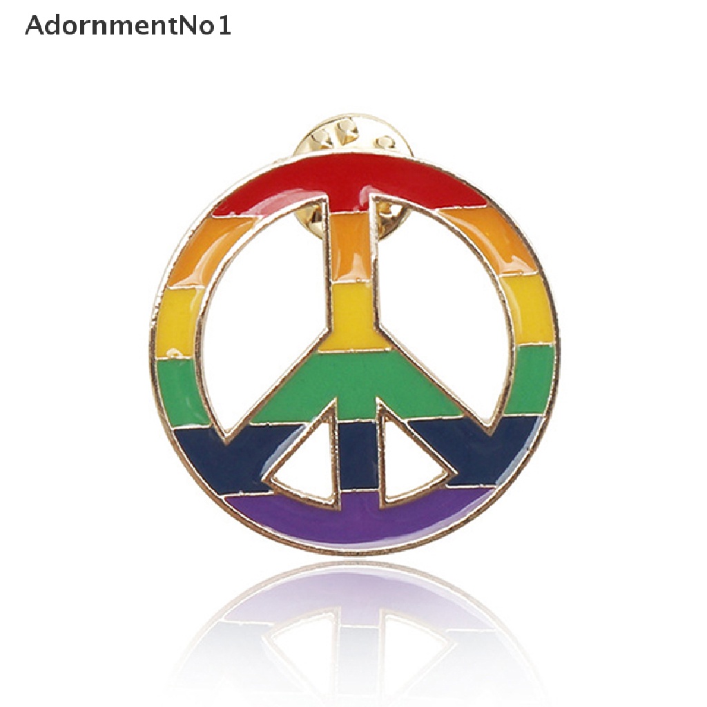 (AdornmentNo1) 1pc Bros / Pin Desain Simbol Peace Gaya Hippie Untuk Aksesoris Kerah Pakaian