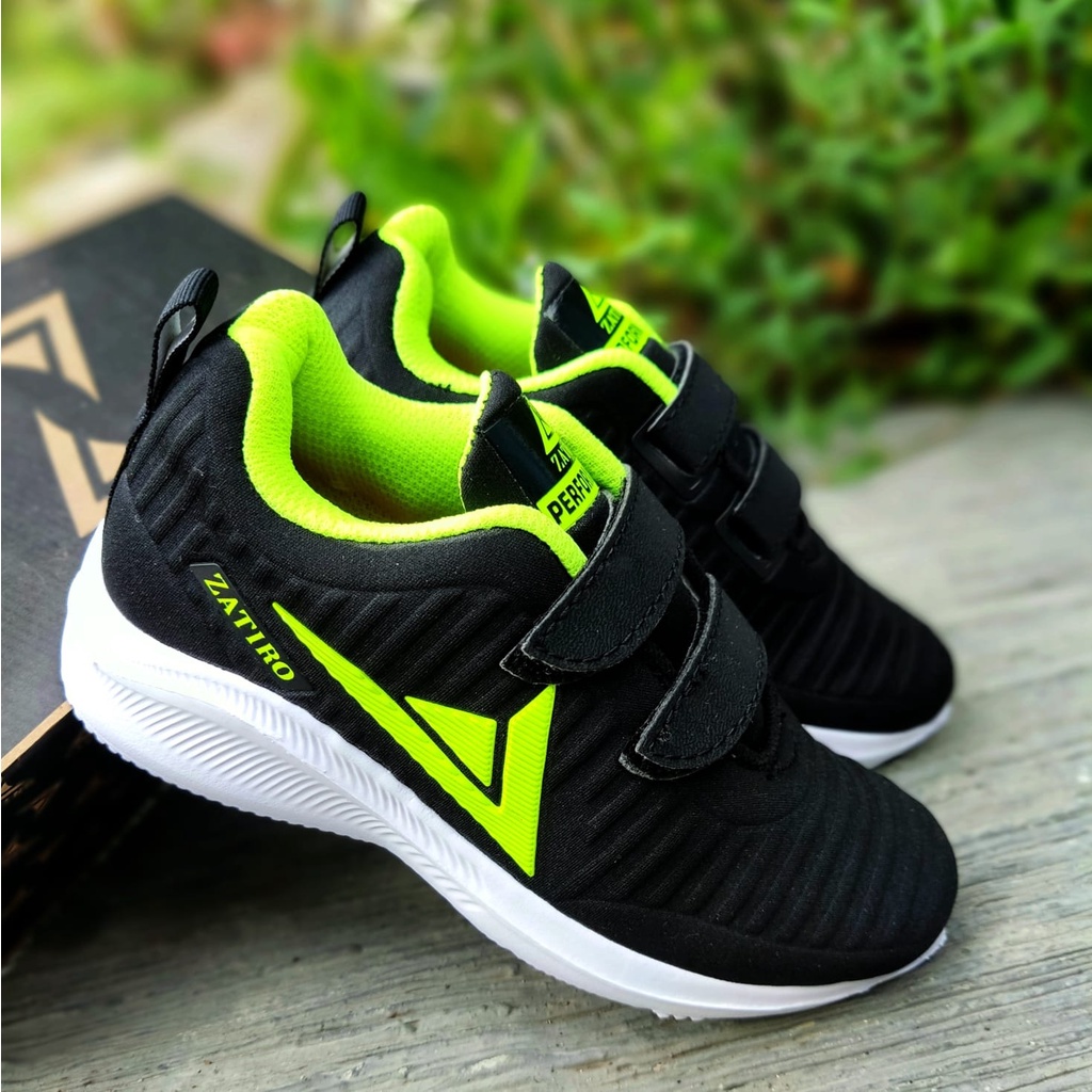 Sepatu sekolah anak running tanpa tali perempuan cantik laki ganteng zatiro perekat SAN sneaker safe