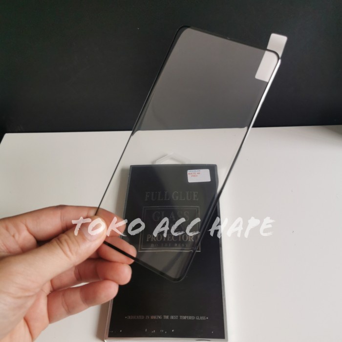 TEMPERED GLASS HUAWEI MATE 40 PRO FULL GLUE CURVE PREMIUM