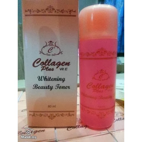 Collagen Facial Toner plus Vit E 60 ml - Toner Kolagen Import Pemutih dan Pencerah Wajah