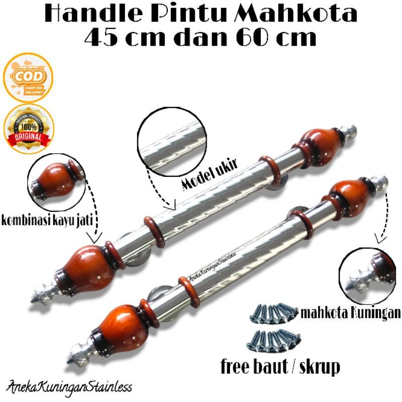 handle pintu rumah minimalis panjang 60cm tarikan gagang pintu rumah model mahkota handel hendel pintu rumah