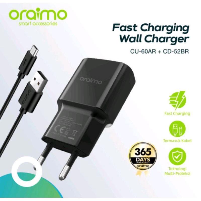 CHARGER IPHONE ORAIMO FAST CHARGING CU-60ARL